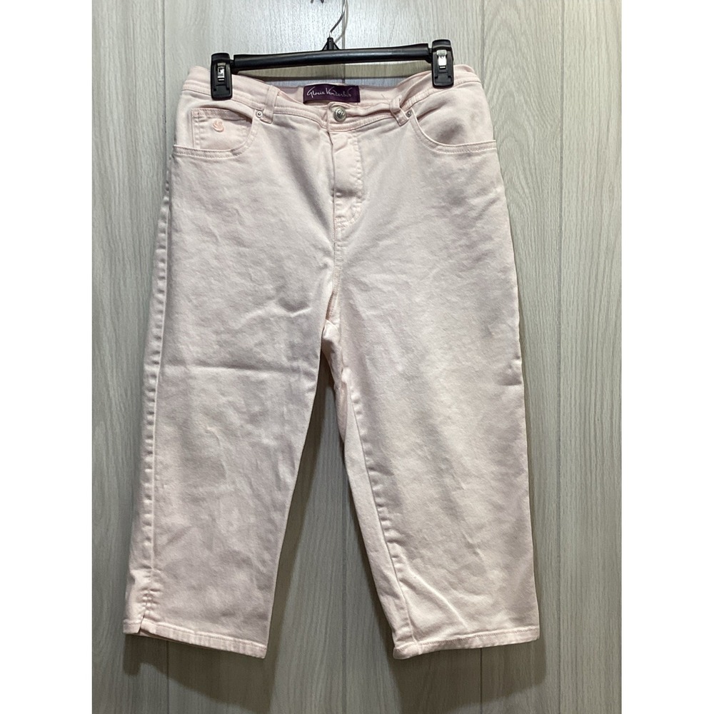 GLORIA VANDERBILT Women's (Size 12P) Pink Jean Capri Pants‎ Cotton Stretch